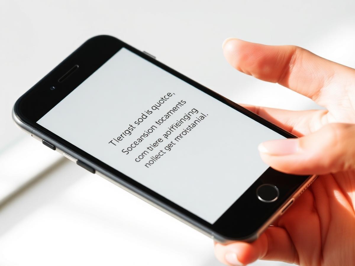 A quote document on a phone screen